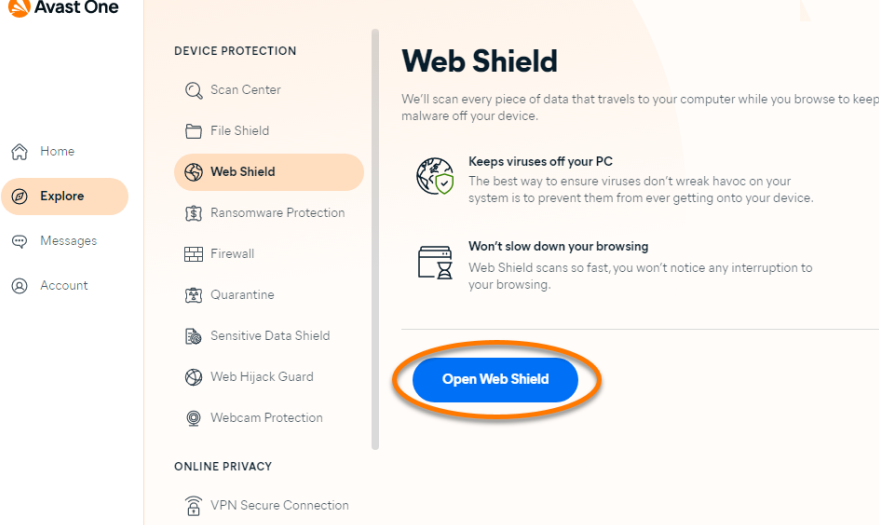 Avast One Essential anti virus gratuits