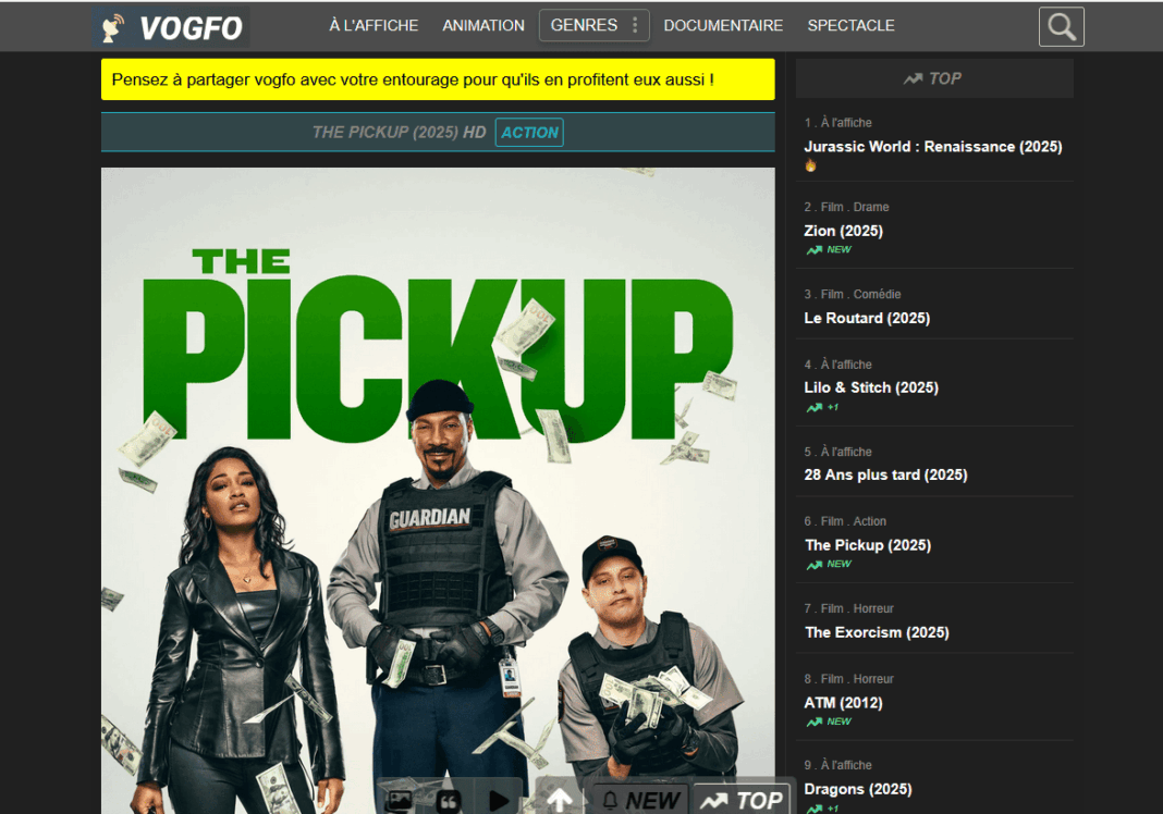 Regader le film complet the pick up sur vogfo
